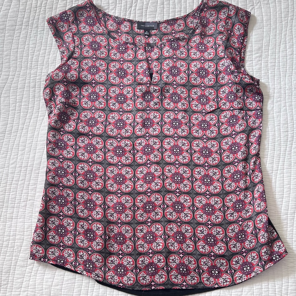 The Limited silky keyhole top